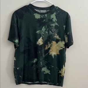 Armani Exchange Black and Gold T-Shirt